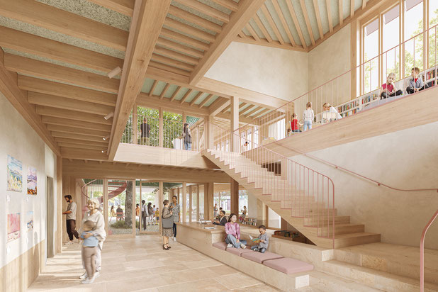 Vue intérieur-construction-immeuble-Champagne-sur-Seine