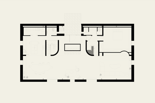 Projet / Plan du RDC-rehabilitation-maison-Corrèze
