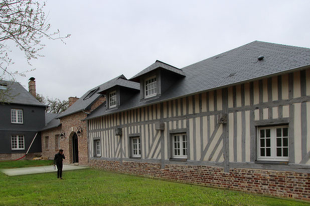 Vue depuis le jardin-agrandissement_extension-maison-Douville-en-Auge