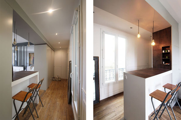 Vue depuis l’entrée-rehabilitation-appartement-Paris