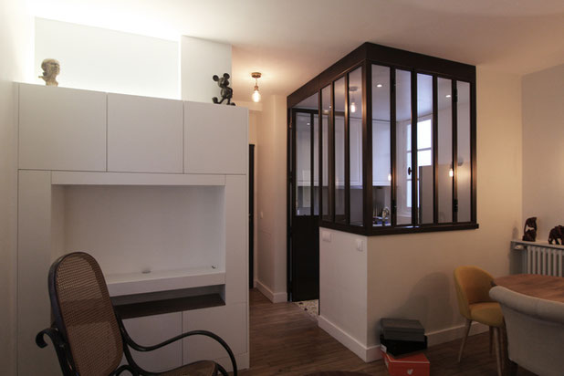 Vue du salon-renovation-appartement-Paris