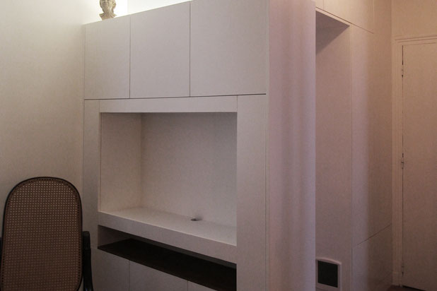 Vue sur l’entrée-renovation-appartement-Paris