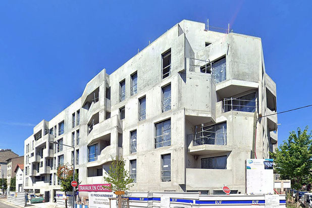 Photo depuis l’angle des 2 rues-construction-immeuble-Issy-les-Moulineaux