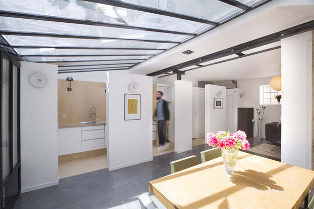 Séjour / Cuisine-agrandissement_extension-logement-Paris