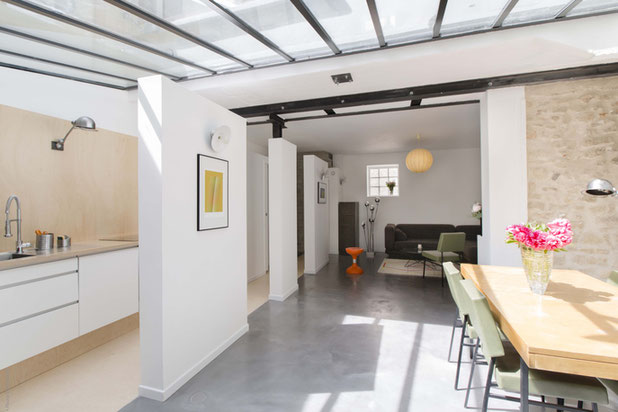 Séjour / Cuisine-agrandissement_extension-logement-Paris