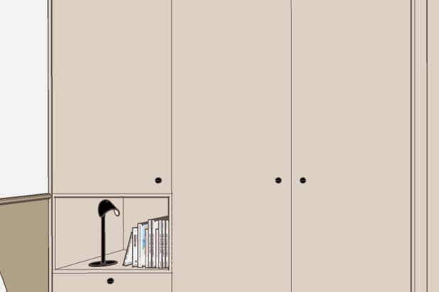 Chambre avec dressing sur-mesure-renovation-appartement-Paris