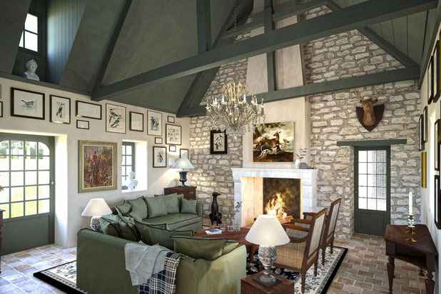 Domaine forestier « T » - Petit salon-agrandissement_extension-logement-Angers