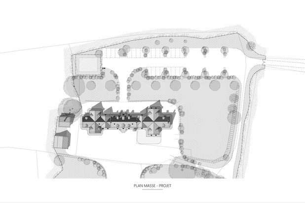 Domaine forestier « T » - Plan de masse-agrandissement_extension-logement-Angers