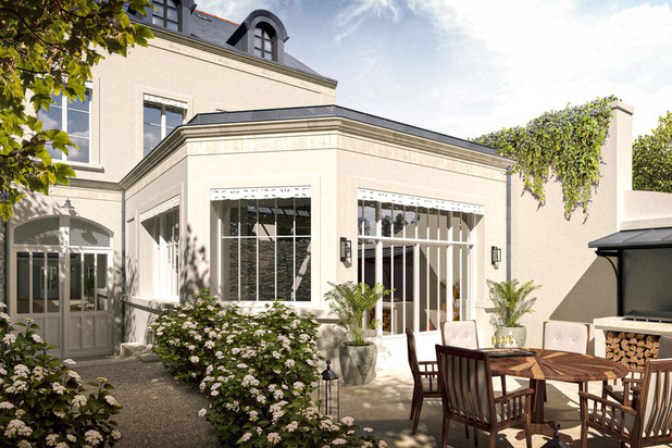 Hôtel particulier « M » - Extension arrière cour-agrandissement_extension-logement-Angers