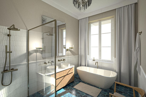 Hôtel particulier « M » - Salle de bain-agrandissement_extension-logement-Angers