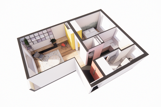 Modélisation-rehabilitation-appartement-Nantes