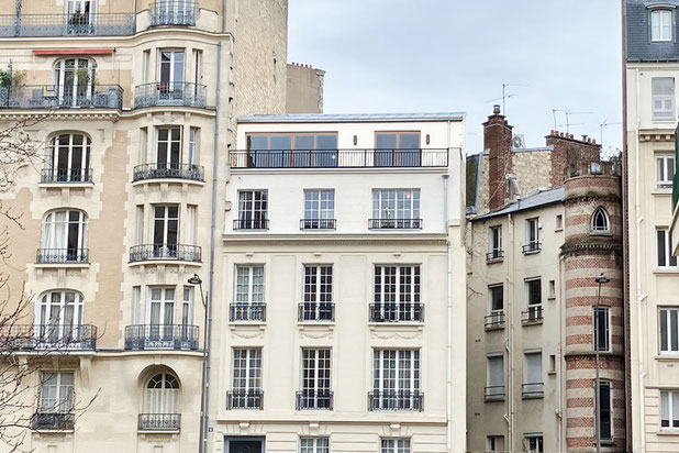 Façade rue projet-surelevation-surelevation-Paris