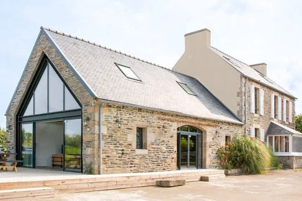 Façade principale-renovation-maison-Plestin-les-Grèves