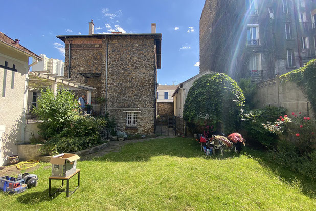 Façade jardin existant-agrandissement_extension-atelier_loft-Pantin