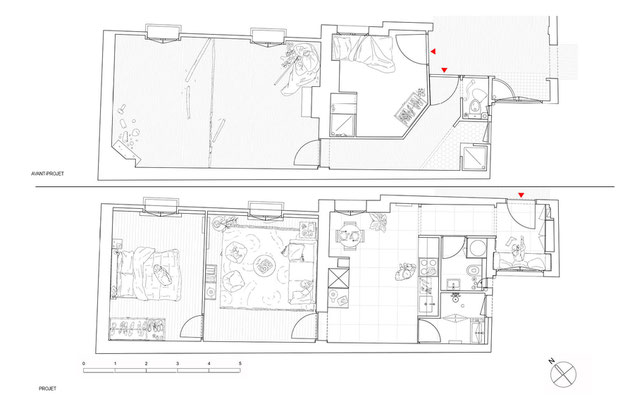 Avant et aprés projet-renovation-appartement-Paris