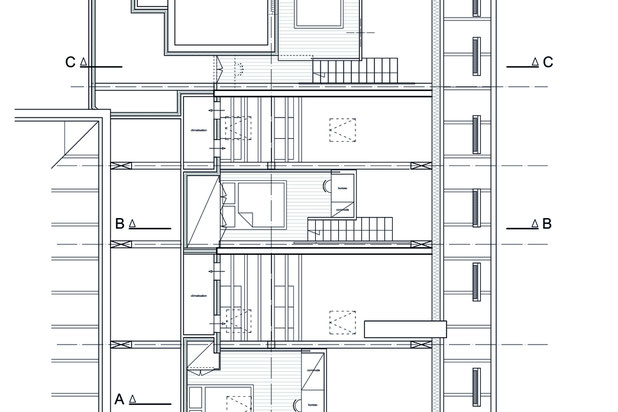 Plan des mezzanines - projet-rehabilitation-appartement-Paris
