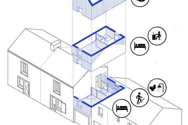 Axonométrie-agrandissement_extension-surelevation-Rezé