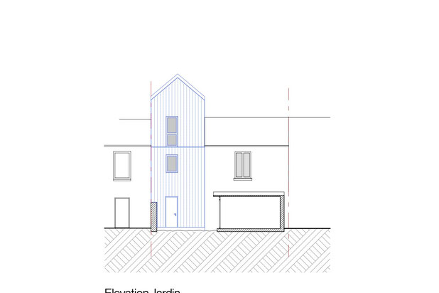 Façade Jardin-agrandissement_extension-surelevation-Rezé