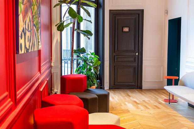 Hall d'entrée-renovation-bureaux-Paris