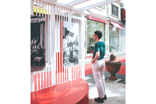 pavillon d'exposition marché aux puces Biron détail du banc-construction-autre-Saint-Ouen-sur-Seine