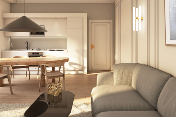 Salon-renovation-appartement-Paris