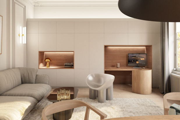Salon-renovation-appartement-Paris