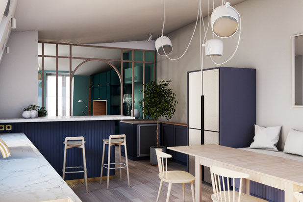 Cuisine-renovation-appartement-Boulogne-Billancourt