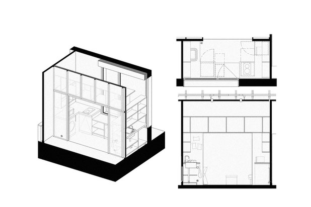 Détail d'aménagement de la cuisine-amenagement-bureaux-Aubervilliers