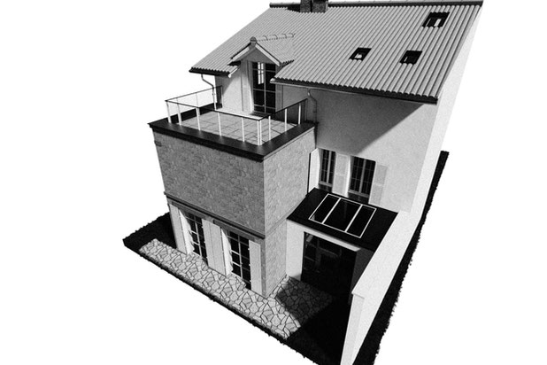 Persepctive est-agrandissement_extension-maison-Chantilly