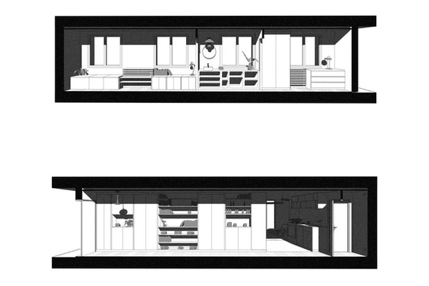 Coupes perspectives-renovation-appartement-Montreuil