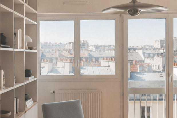 Photographie du séjour.-renovation-appartement-Paris