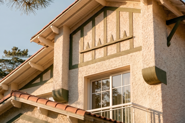 détail de toiture sur ciel / pins-agrandissement_extension-maison-La Baule-Escoublac