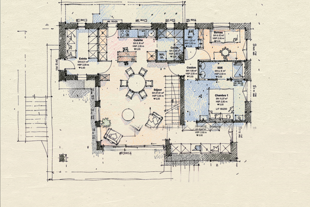 le plan-surelevation-maison-La Baule-Escoublac
