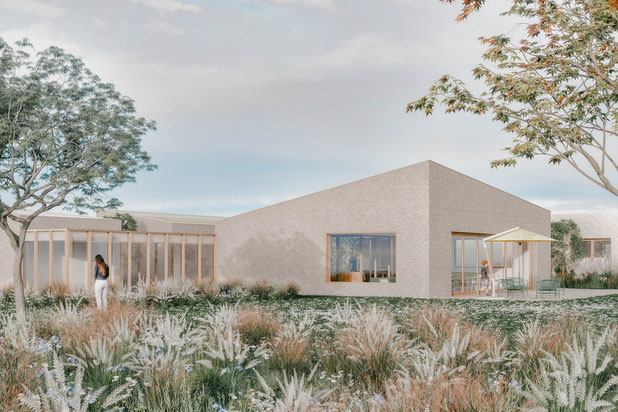 Vue du jardin-construction-maison-Guingamp