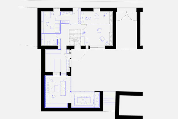 Plan de rez de chaussée-renovation-maison-Saint-Brieuc