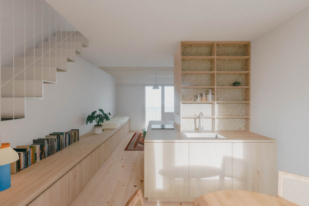 Une pièce traversante-renovation-appartement-Plérin