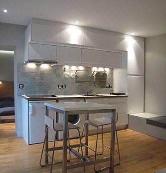 Séjour et cuisine-renovation-appartement-Paris