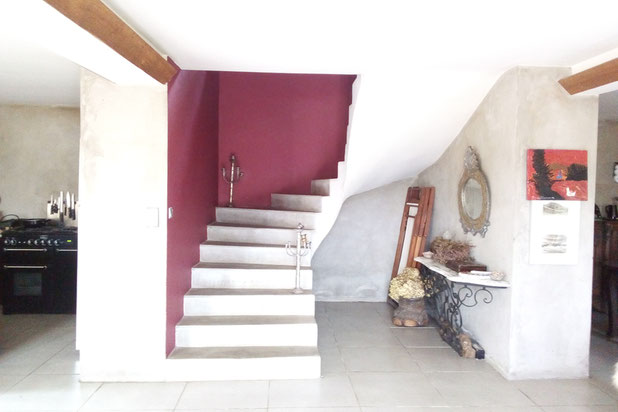 Escalier maçonné-rehabilitation-maison-Pré-en-Pail-Saint-Samson