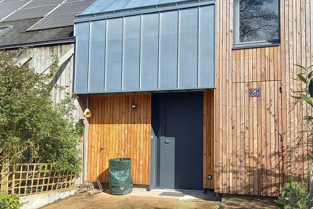 Toiture et bardage en zinc naturel-agrandissement_extension-extension-Rennes