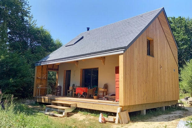 Vue depuis le jardin-construction-maison-Saint-André-des-Eaux