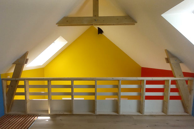 La chambre en mezzanine-construction-maison-Saint-André-des-Eaux