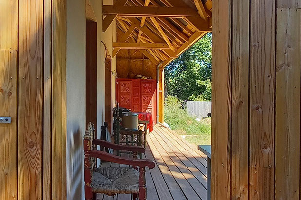 Accès à la terrasse couverte-construction-maison-Saint-André-des-Eaux