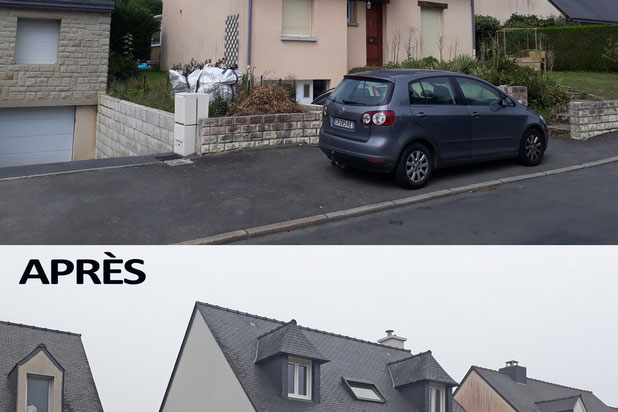 Avant/après côté rue-agrandissement_extension-extension-Pacé