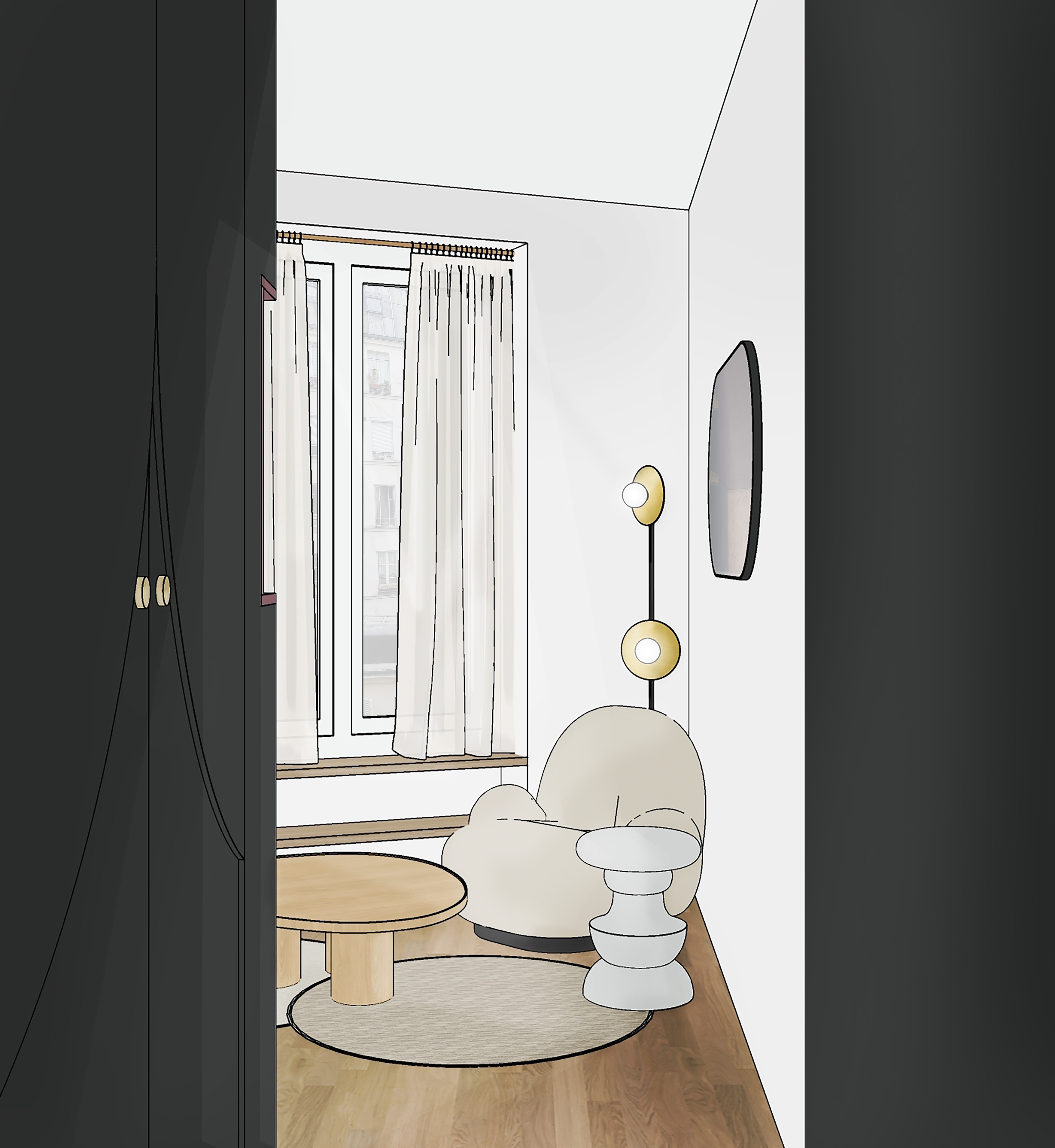- Petit nid parisien - – rénovation d'appartement Creuse