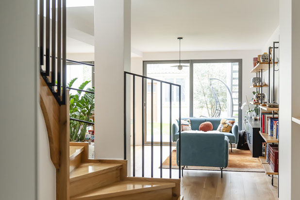 Vue depuis l'entrée-renovation-maison-Montreuil