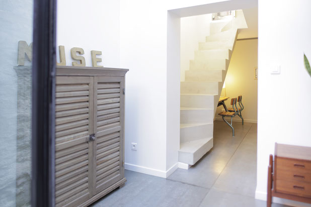 ESCALIER HALL-agrandissement_extension-maison-Montreuil