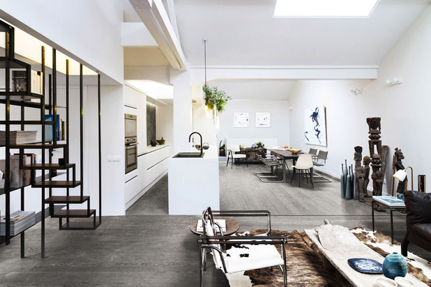 Vers la cuisine et la salle à manger-rehabilitation-logement-Paris