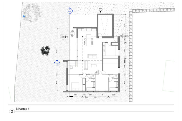Plan du rez-de-chaussée-construction-maison-Rennes