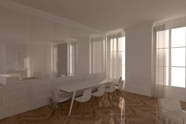 Salle à manger-rehabilitation-appartement-Bordeaux