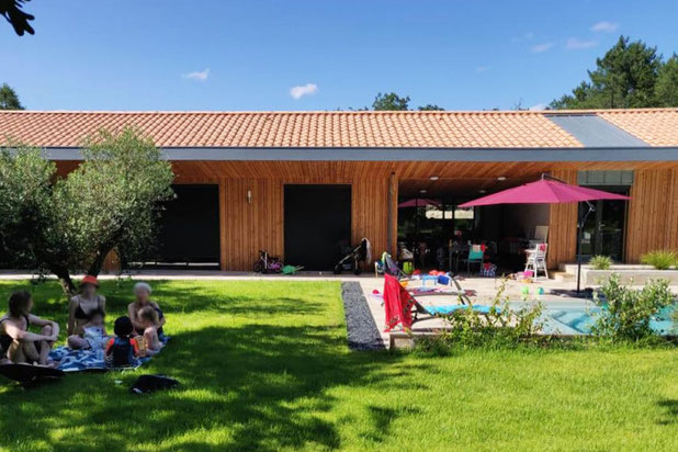 Façade Sud-construction-maison-Sanguinet